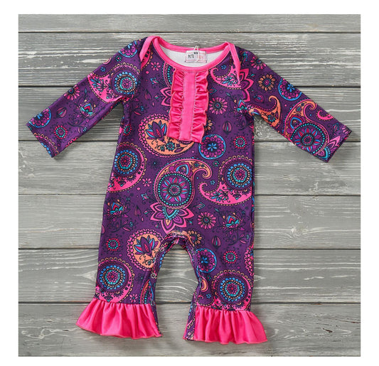 Paisley Perfection - Girl Romper